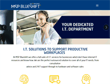 Tablet Screenshot of mspblueshift.com.au